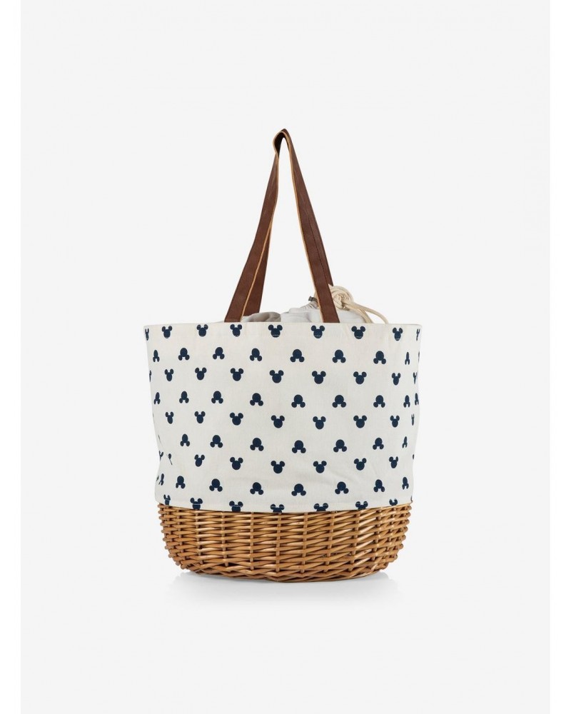 Disney Mickey Mouse Classic Mickey Silhouette Canvas Willow Basket Tote $28.04 Totes