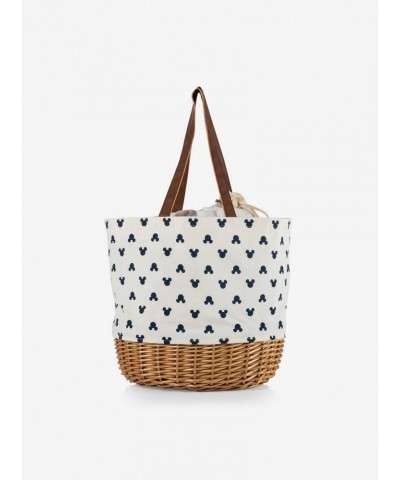 Disney Mickey Mouse Classic Mickey Silhouette Canvas Willow Basket Tote $28.04 Totes