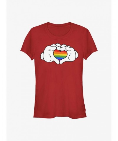 Disney Mickey Mouse Rainbow Love Girls T-Shirt $8.96 T-Shirts