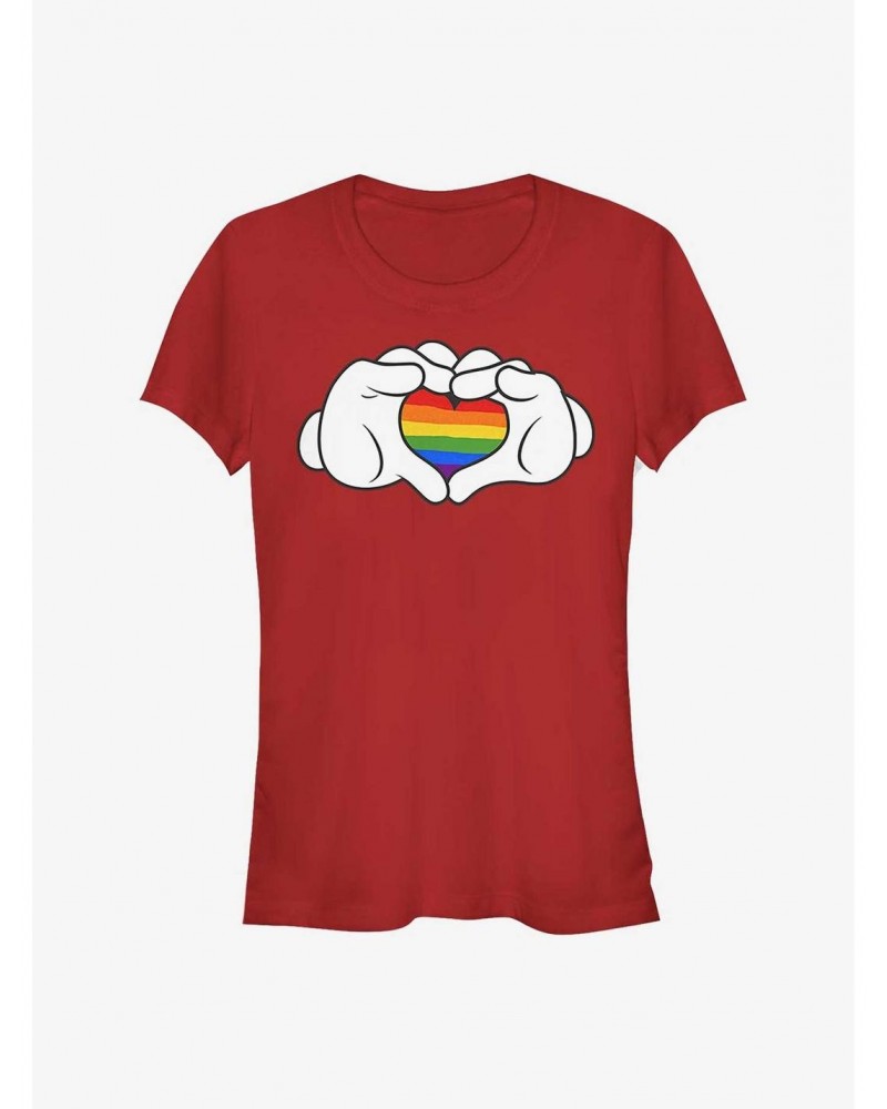 Disney Mickey Mouse Rainbow Love Girls T-Shirt $8.96 T-Shirts