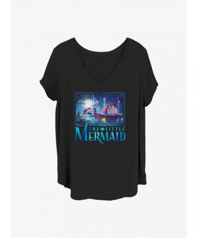 Disney The Little Mermaid Kiss The Girl Girls T-Shirt Plus Size $8.96 T-Shirts