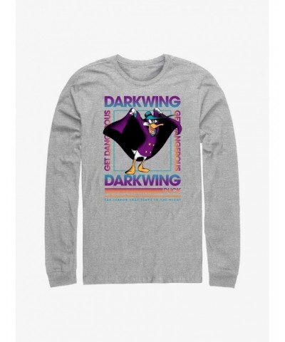 Disney Darkwing Duck Darkwing Box Long Sleeve T-Shirt $13.82 T-Shirts