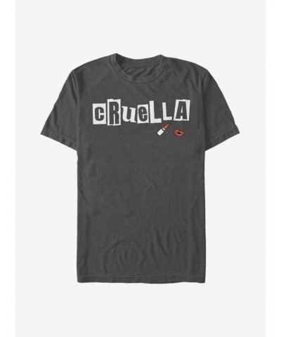 Disney Cruella Name Cut Out Letters T-Shirt $10.99 T-Shirts