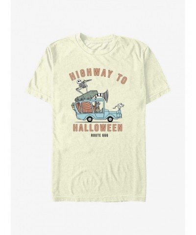 Disney The Nightmare Before Christmas Route 666 Highway To Halloween T-Shirt $11.71 T-Shirts