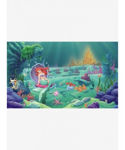 Disney Princess The Little Mermaid Chair Rail Prepasted Mural $76.56 Murals