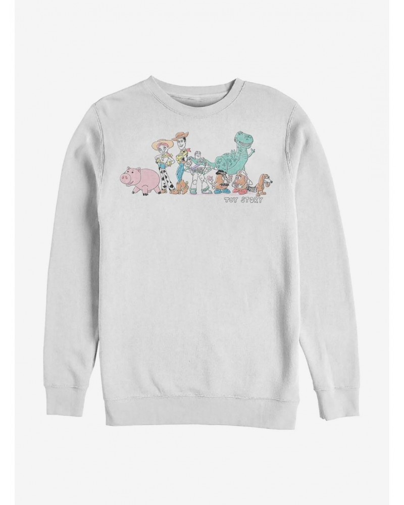 Disney Pixar Toy Story Line Up Crew Sweatshirt $14.02 Sweatshirts