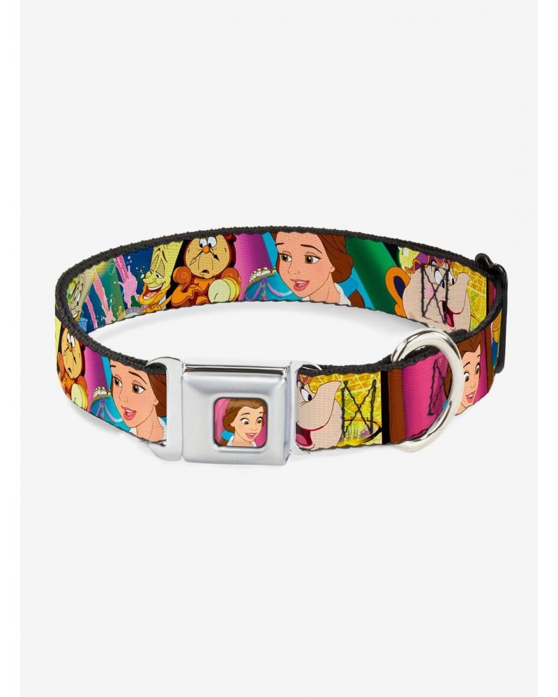 Disney Beauty And The Beast Be Our Guest Scenes Seatbelt Buckle Dog Collar $9.21 Pet Collars