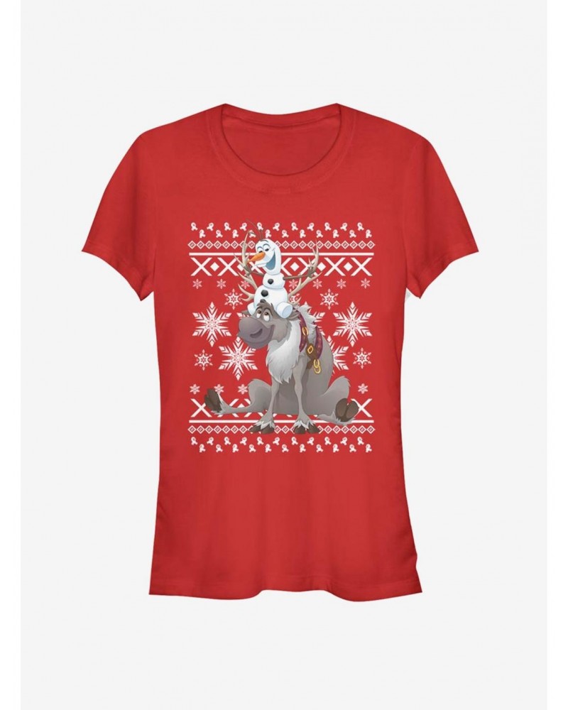 Disney Frozen Sven And Olaf Friends Girls T-Shirt $8.96 T-Shirts