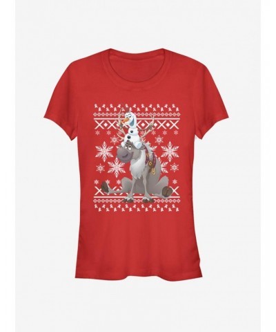 Disney Frozen Sven And Olaf Friends Girls T-Shirt $8.96 T-Shirts