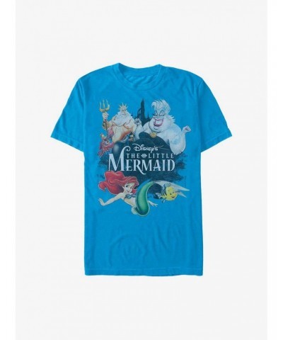 Disney The Little Mermaid Watercolor Movie Title Extra Soft T-Shirt $12.56 T-Shirts