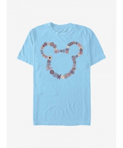 Disney Mickey Mouse Mickey Flowers T-Shirt $10.28 T-Shirts