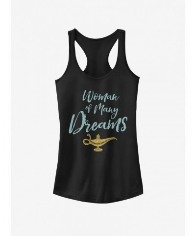 Disney Aladdin 2019 Woman of Many Dreams Cursive Girls Tank $7.97 Tanks