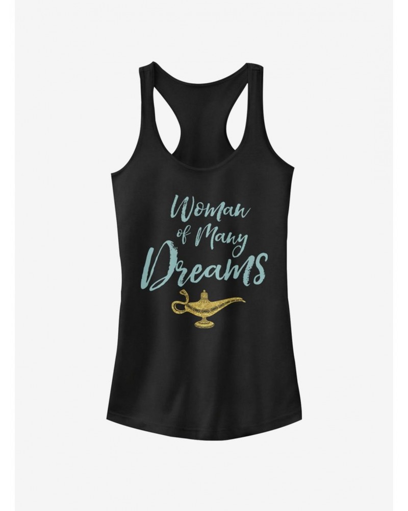 Disney Aladdin 2019 Woman of Many Dreams Cursive Girls Tank $7.97 Tanks