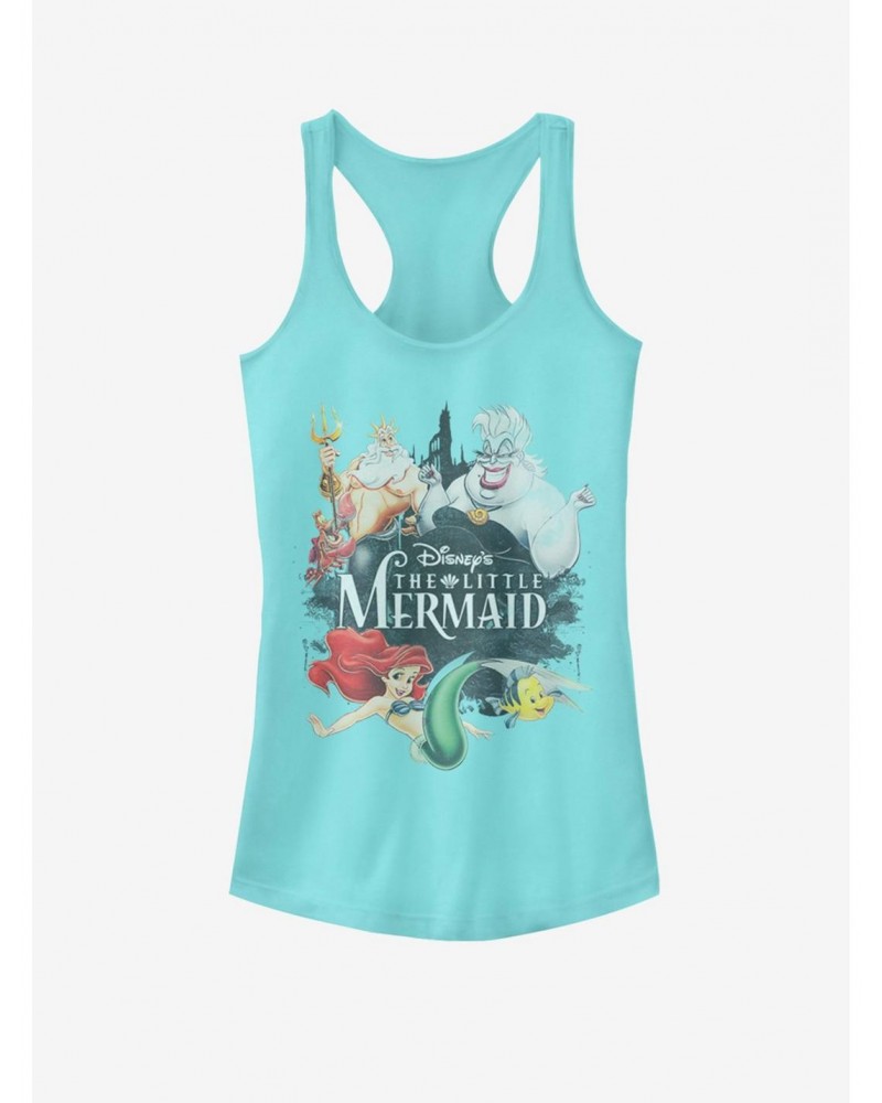 Disney The Little Mermaid Watercolor Mermaid Girls Tank $10.46 Tanks