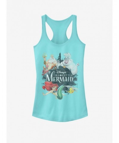 Disney The Little Mermaid Watercolor Mermaid Girls Tank $10.46 Tanks