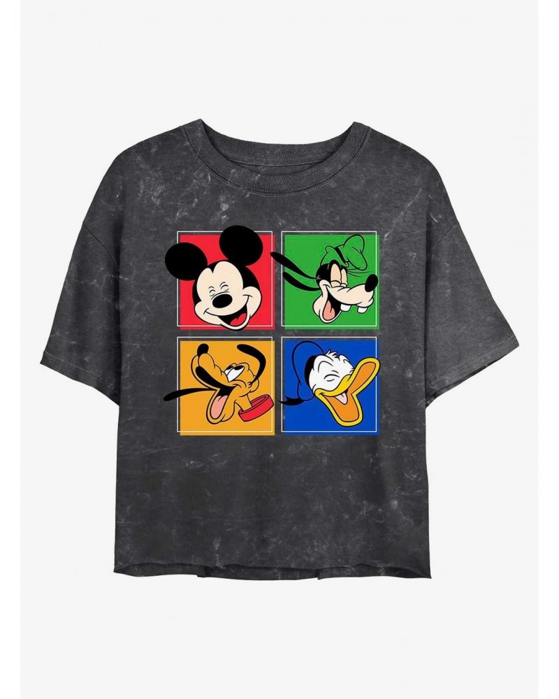 Disney Mickey Mouse Mickey and Friends Mineral Wash Crop Girls T-Shirt $12.43 T-Shirts