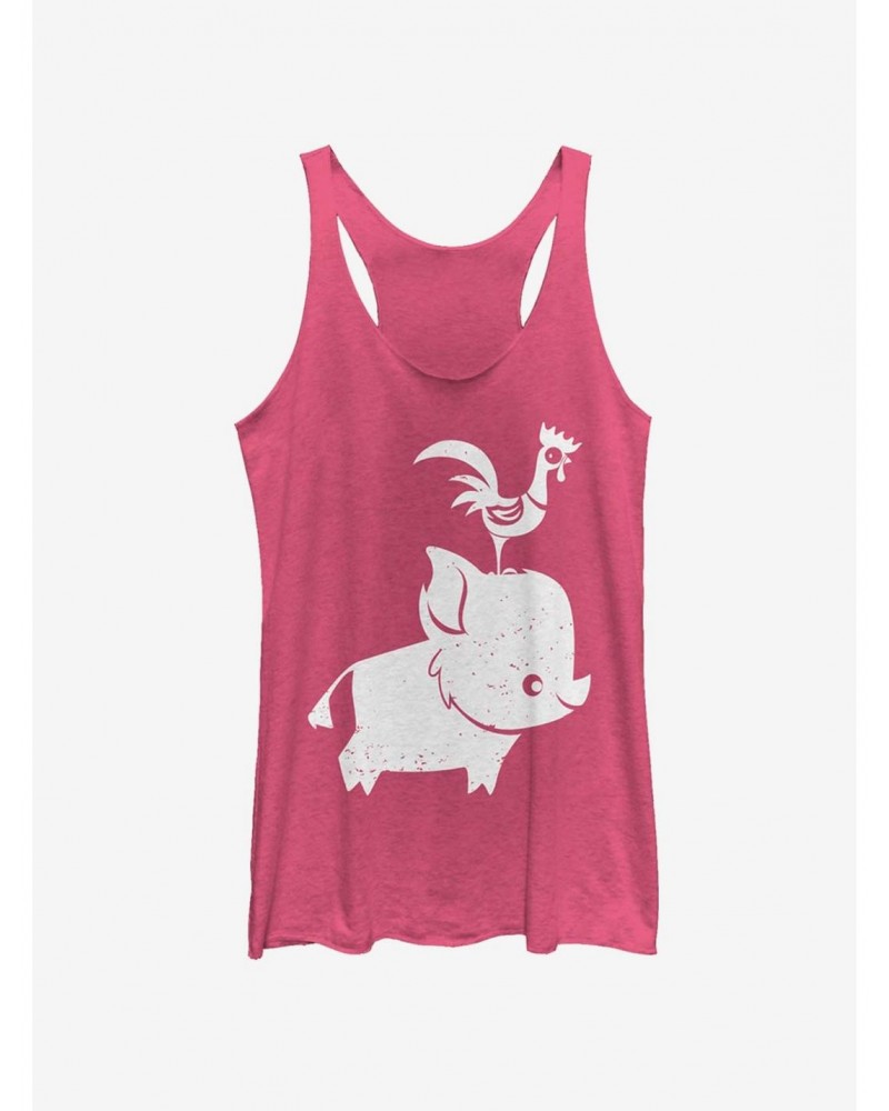 Disney Moana Pua And Hei Hei Girls Tank $10.36 Tanks