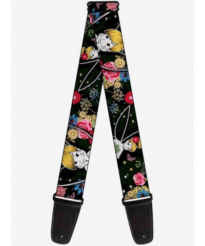 Disney Tinker Bell Poses Sleeping Floral Collage Guitar Strap $12.20 Guitar Straps