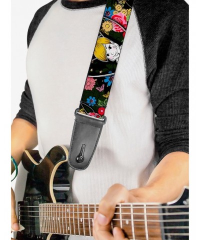 Disney Tinker Bell Poses Sleeping Floral Collage Guitar Strap $12.20 Guitar Straps