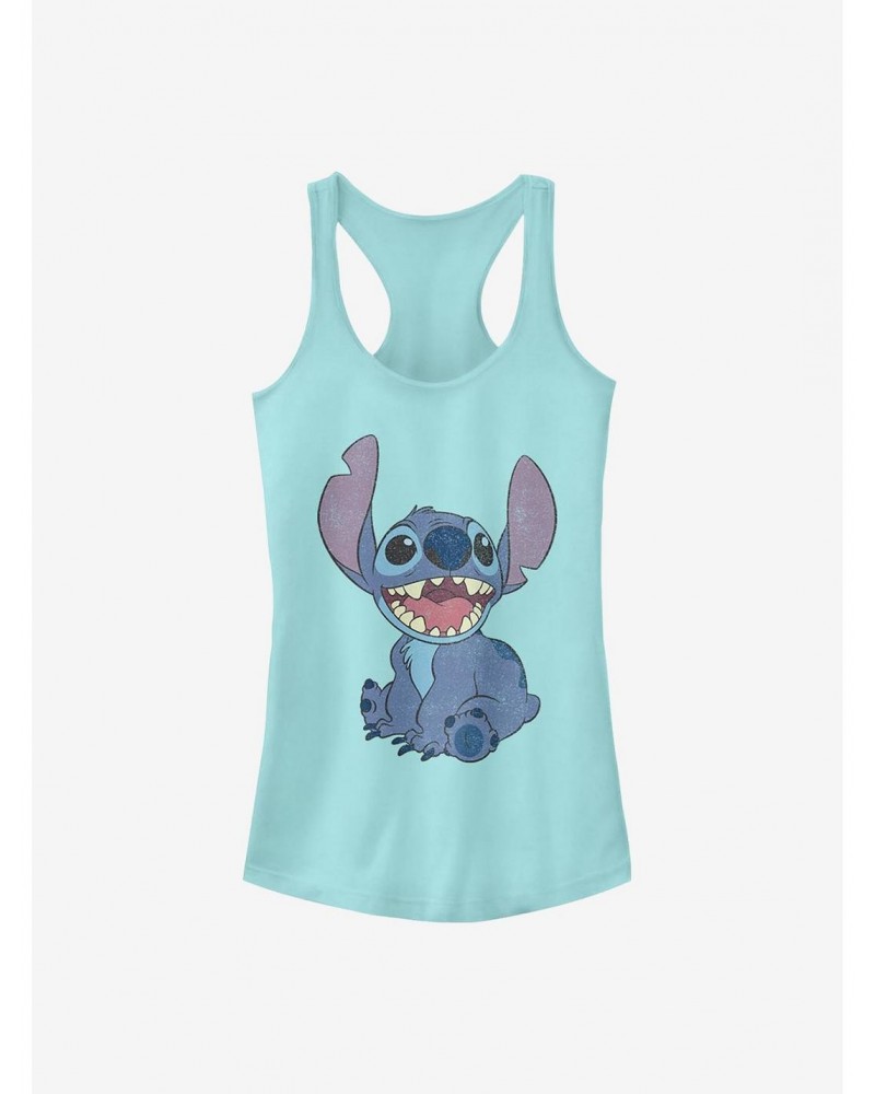 Disney Lilo & Stitch Basic Happy Stitch Girls Tank $7.97 Tanks