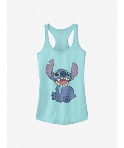 Disney Lilo & Stitch Basic Happy Stitch Girls Tank $7.97 Tanks