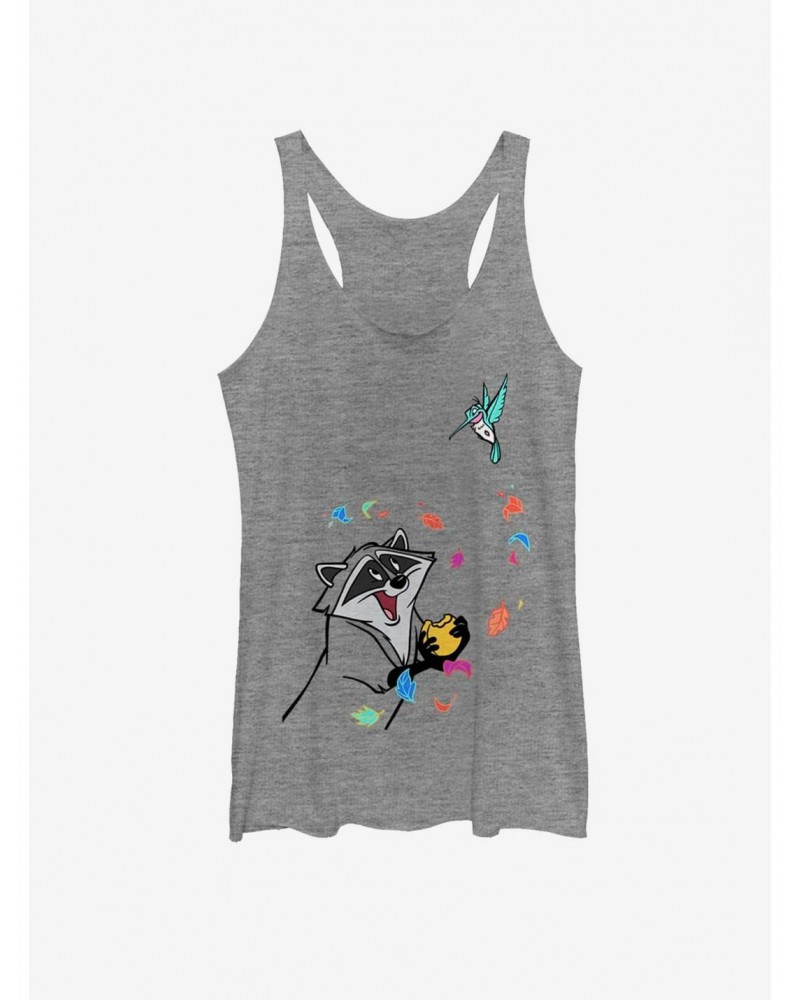 Disney Pocahontas Meeko and Flit Girls Tank $7.77 Tanks