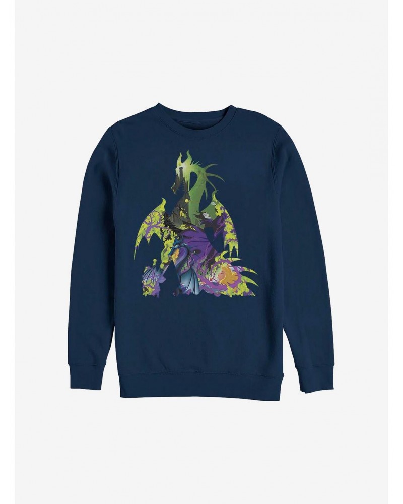 Disney Sleeping Beauty Dragon Form Crew Sweatshirt $14.76 Sweatshirts