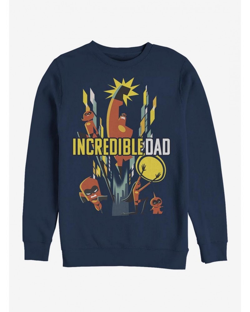 Disney Pixar The Incredibles Dad Family Crew Sweatshirt $14.39 Sweatshirts