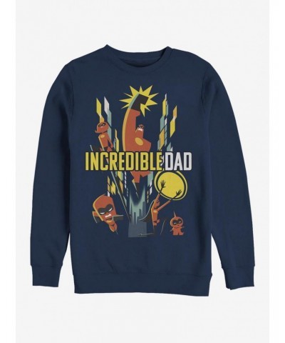 Disney Pixar The Incredibles Dad Family Crew Sweatshirt $14.39 Sweatshirts