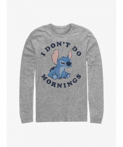 Disney Lilo & Stitch I Don't Do Mornings Long-Sleeve T-Shirt $12.83 T-Shirts