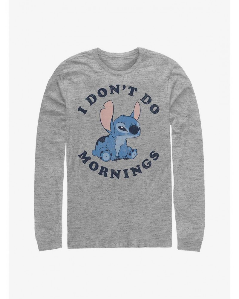 Disney Lilo & Stitch I Don't Do Mornings Long-Sleeve T-Shirt $12.83 T-Shirts