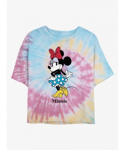 Disney Minnie Mouse Minnie Skirt Tie Dye Crop Girls T-Shirt $11.30 T-Shirts