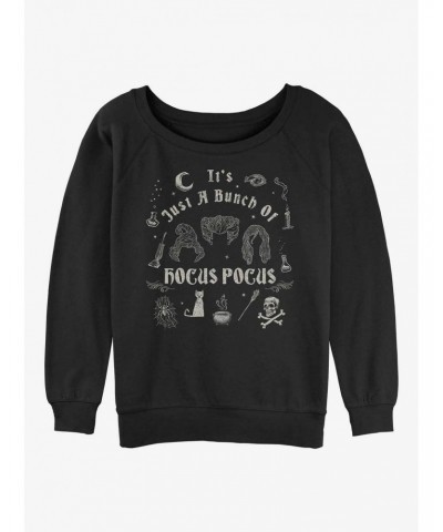 Disney Hocus Pocus A Bunch of Hocus Pocus Girls Slouchy Sweatshirt $11.44 Sweatshirts