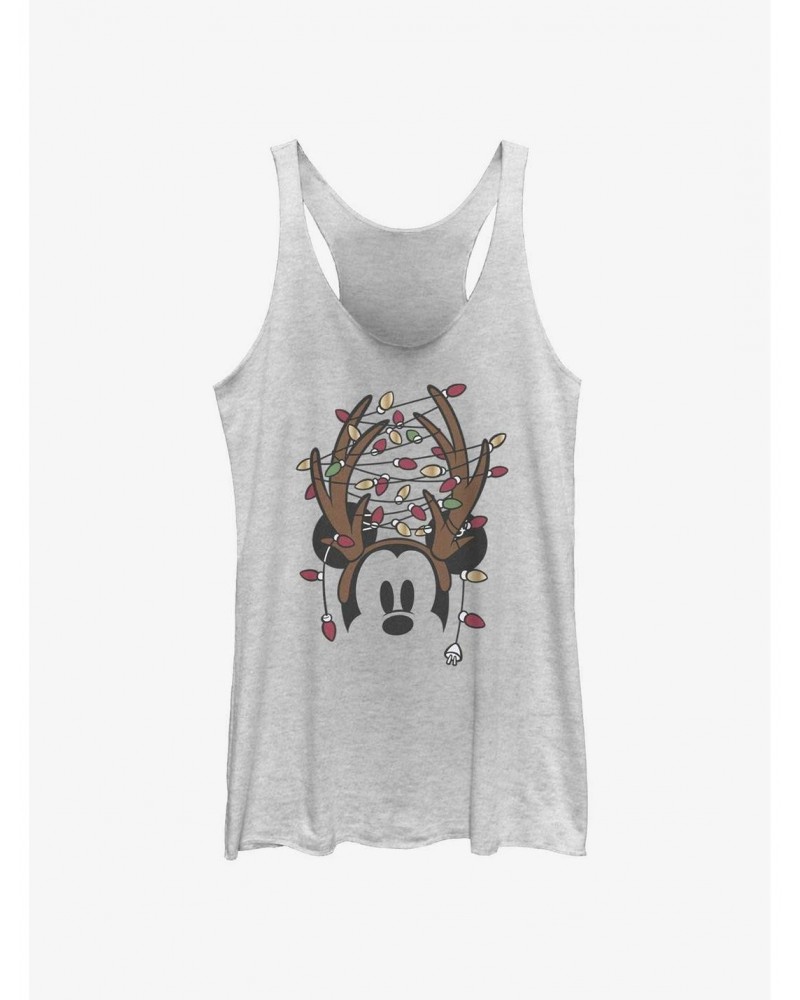 Disney Mickey Mouse Christmas Light Antlers Girls Tank $11.91 Tanks