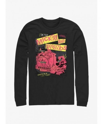 Disney Mickey Mouse Punk Rock Mickey Tour Long-Sleeve T-Shirt $15.46 T-Shirts