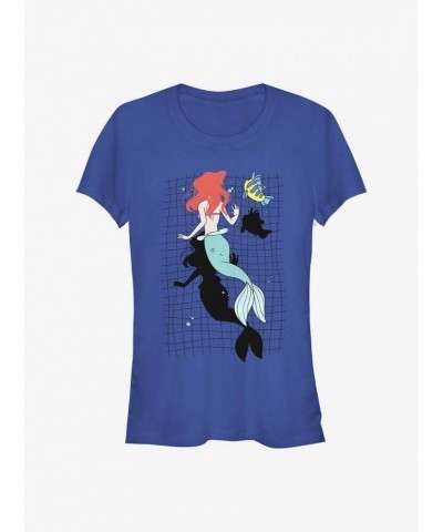 Disney The Little Mermaid Swim With Friends Girls T-Shirt $10.96 T-Shirts