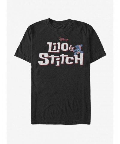 Disney Lilo & Stitch Stitch With Logo T-Shirt $10.52 T-Shirts