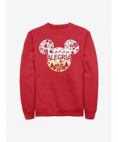 Disney Mickey Mouse Alegria Joy in Spanish Ears Sweatshirt $15.50 Sweatshirts