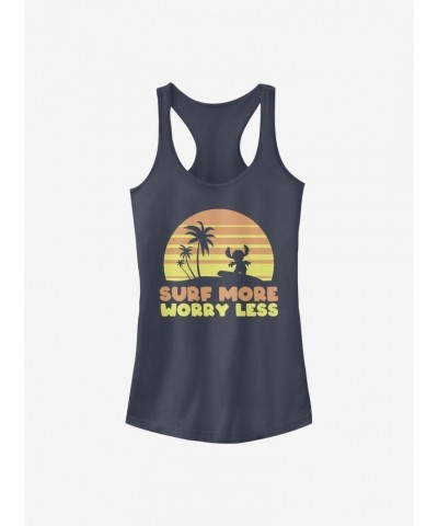 Disney Lilo & Stitch Surf More Worry Less Girls Tank $8.22 Tanks