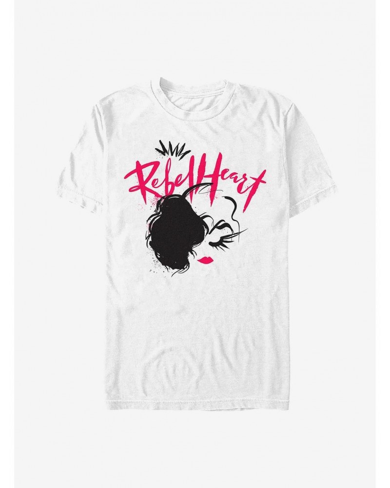 Disney Cruella Rebel Heart T-Shirt $10.99 T-Shirts