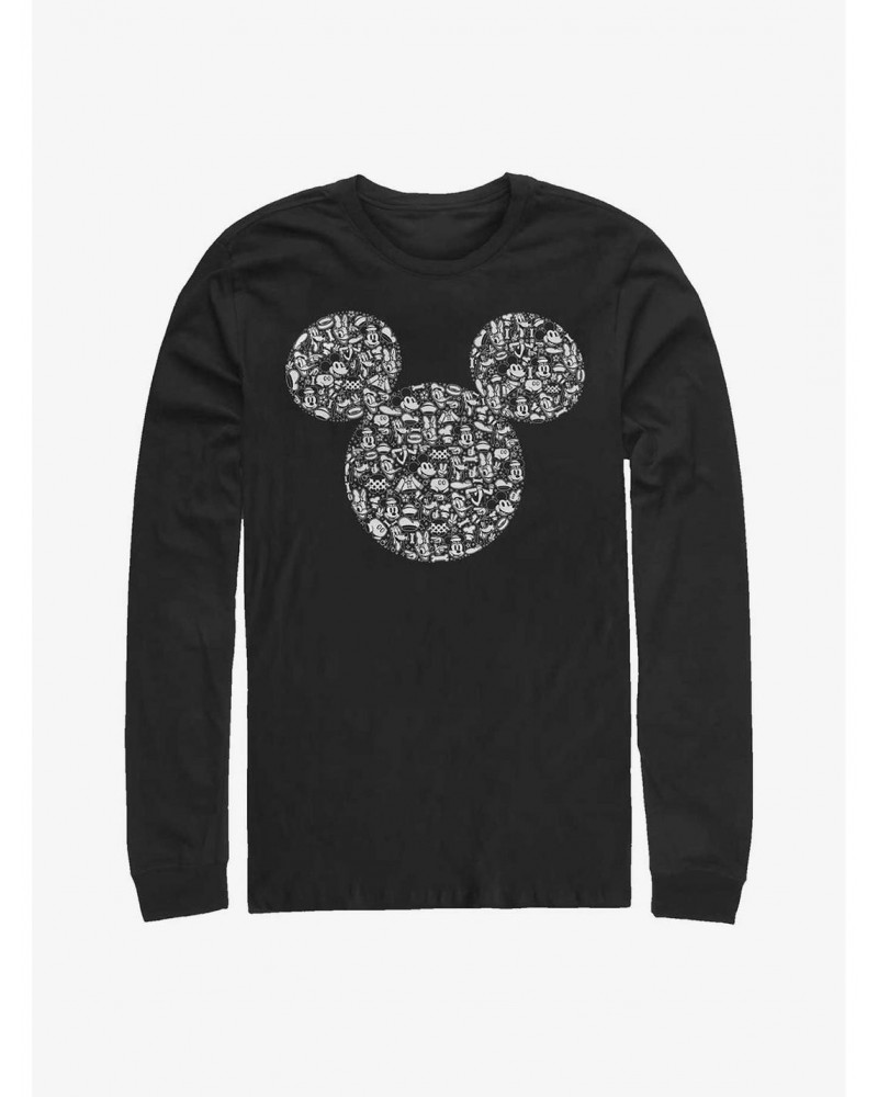 Disney Mickey Mouse Mickey Icons Fill Long-Sleeve T-Shirt $10.53 T-Shirts