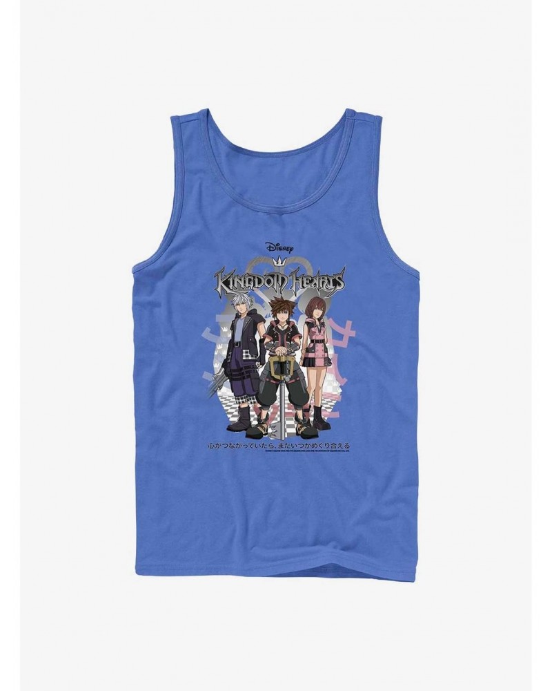 Disney Kingdom Hearts Sora Japanese Text Group Tank $11.45 Tanks