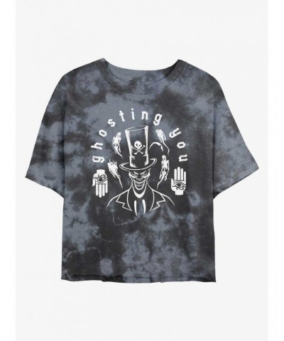 Disney Villains Dr. Facilier Ghosting You Tie-Dye Girls Crop T-Shirt $11.56 T-Shirts