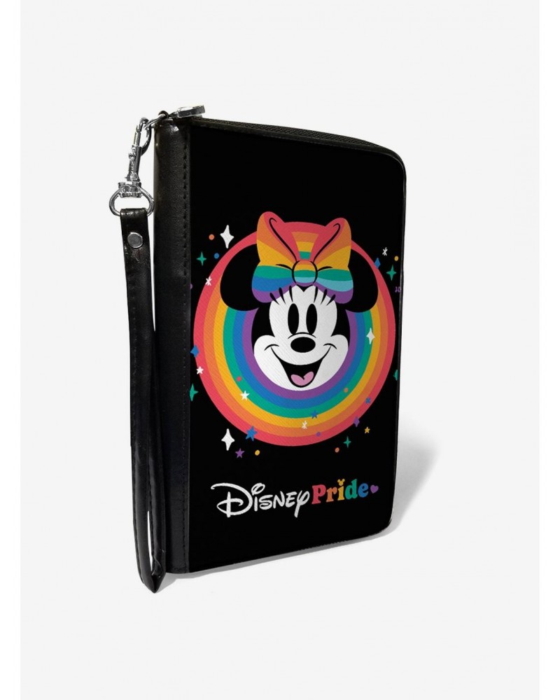 Disney Minnie Mouse Disney Pride Smiling Face Rainbow Zip Around Wallet $13.26 Wallets