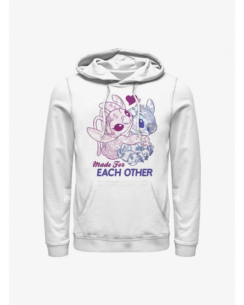 Disney Lilo & Stitch Made For Eachother Hoodie $21.10 Hoodies