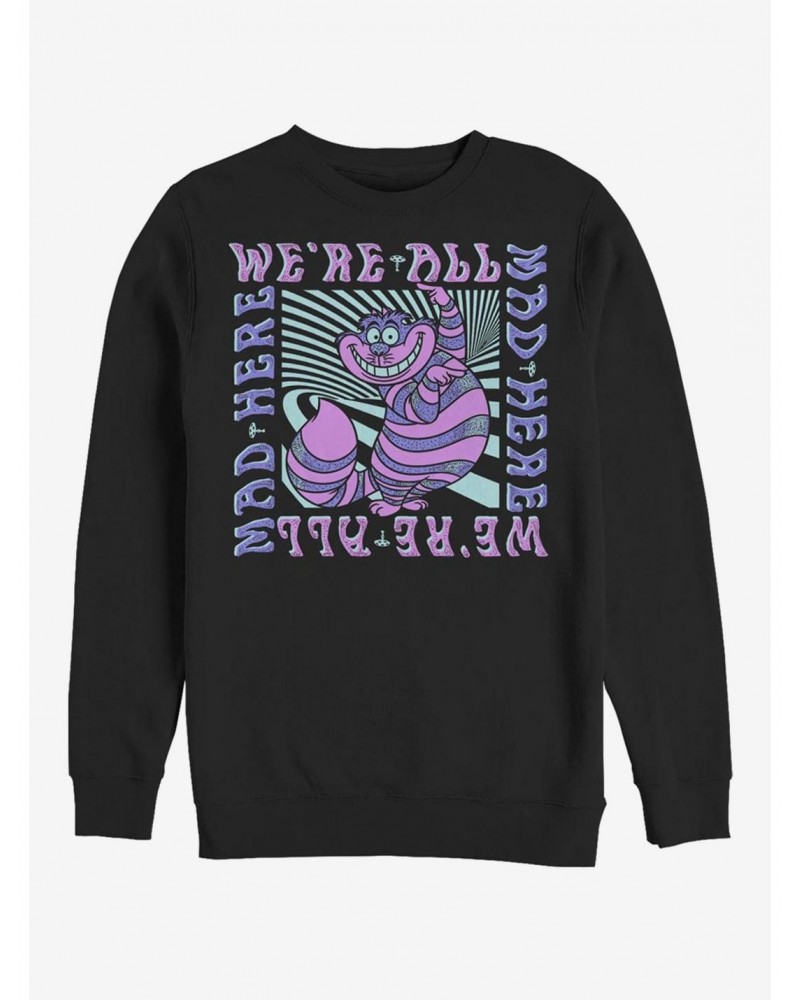 Disney Alice In Wonderland Mad Here Trip Crew Sweatshirt $12.92 Sweatshirts