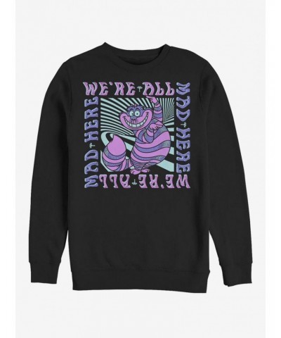 Disney Alice In Wonderland Mad Here Trip Crew Sweatshirt $12.92 Sweatshirts