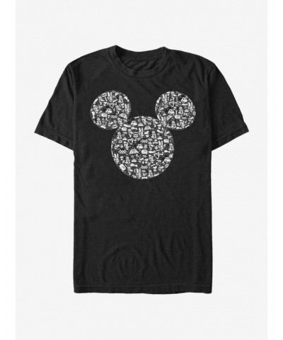 Disney Mickey Mouse Mickey Icons Fill T-Shirt $7.41 T-Shirts