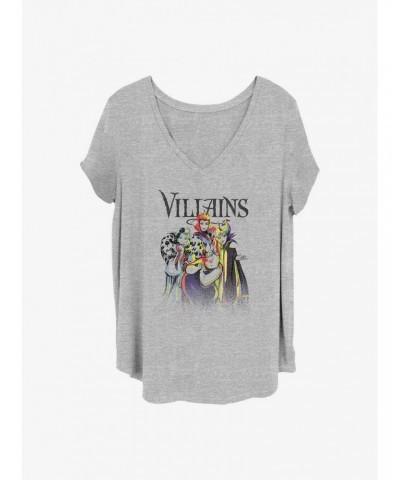 Disney Villains Villain Crew Girls T-Shirt Plus Size $12.72 T-Shirts