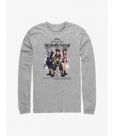 Disney Kingdom Hearts Sora Japanese Text Group Long-Sleeve T-Shirt $13.82 T-Shirts